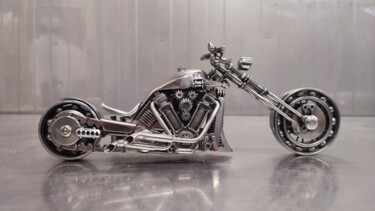 Scultura intitolato "Chopper V4 metal" da Aleksei Antonjuk, Opera d'arte originale, Acciaio inossidabile