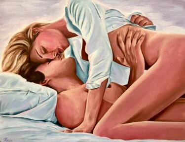 Malerei mit dem Titel "A moment of love" von Aleksei Kedr, Original-Kunstwerk, Öl