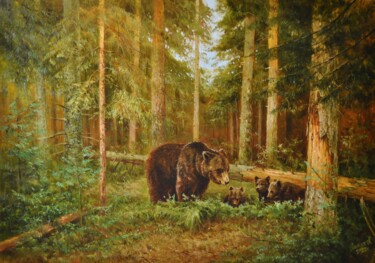 Painting titled "Обыкновенное чудо" by Aleksei Anikin, Original Artwork, Oil Mounted on Wood Stretcher frame