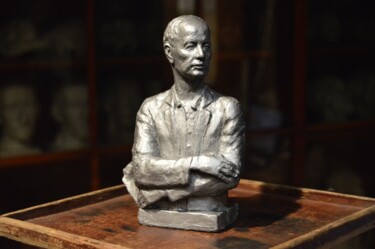 Скульптура под названием "Портрет сатирика М.…" - Алексей Деев (Alan Sculptor), Подлинное произведение искусства, Гипс