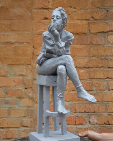 Скульптура под названием "Кофе, тишина..." - Алексей Деев (Alan Sculptor), Подлинное произведение искусства, Пластмасса