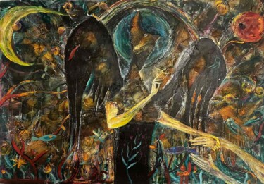 Schilderij getiteld "Ангел во плоти" door Aleksei Nechiporenko, Origineel Kunstwerk, Olie
