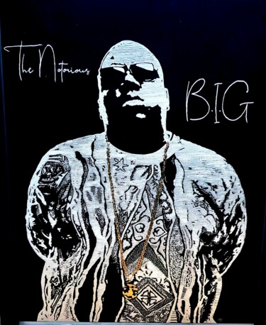 印花与版画 标题为“⚜️ notorious big ⚜️” 由Алексей Жданов, 原创艺术品, 压纹