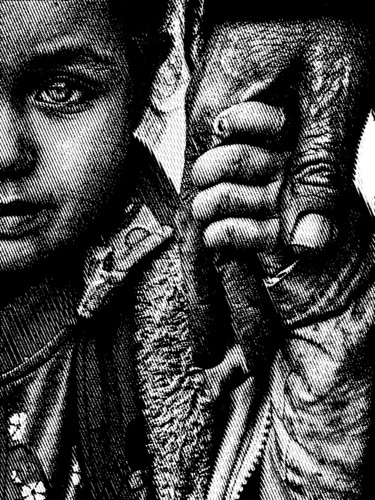 Druckgrafik mit dem Titel "⚜️ people of Syria ⚜️" von Алексей Жданов, Original-Kunstwerk, Prägung