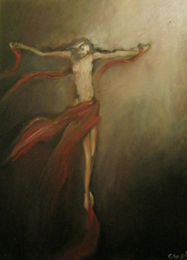 Painting titled "Jesus on the cross" by Cvelov Aleksej, Original Artwork
