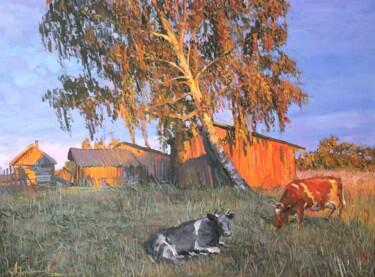 Картина под названием "В красном закате" - Aleksey Korabelnikov, Подлинное произведение искусства, Акрил