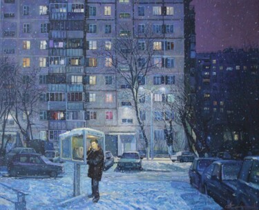 "Вижу свет в твоём окне!" Peinture intitulée ""Вижу свет в твоём…" par Aleksey Korabelnikov, Œuvre d'art originale, Acrylique