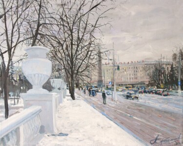 Painting titled "Минские вазы вдоль…" by Aleksey Korabelnikov, Original Artwork, Acrylic
