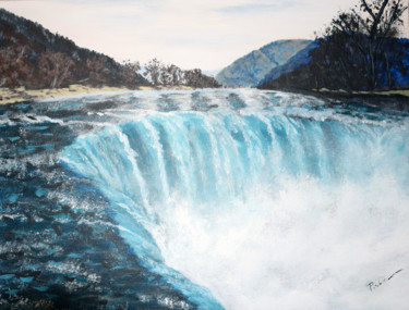 Pintura titulada "The River Fall" por Aleks P, Obra de arte original, Acrílico