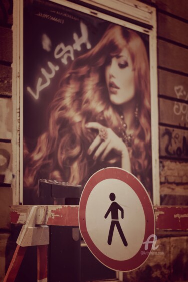 Photography titled "Pedestrian Sign" by Alen Gurovic, Original Artwork, Non Manipulated Photography
