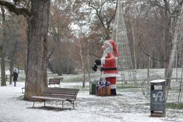 Fotografie getiteld "Santa Claus in park…" door Alen Gurovic, Origineel Kunstwerk, Niet gemanipuleerde fotografie