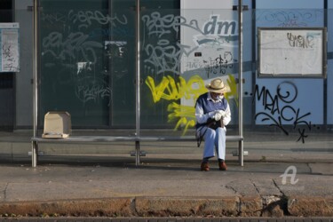 Photography titled "Tram station in Zag…" by Alen Gurovic, Original Artwork, Non Manipulated Photography