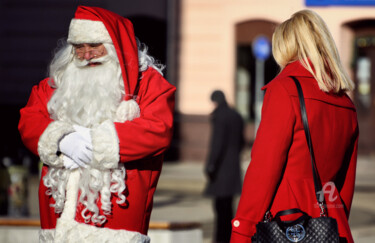 Photography titled "Santa Claus and wom…" by Alen Gurovic, Original Artwork, Non Manipulated Photography