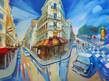 绘画 标题为“Sous le ciel de Par…” 由Alena Carbonel, 原创艺术品, 油