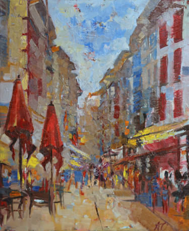 Painting titled "Bayonne" by Alena Carbonel, Original Artwork, Oil
