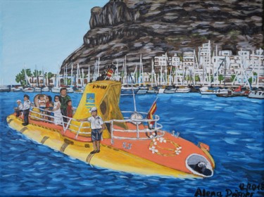 Peinture intitulée "Nach der U-Boot Tou…" par Alena Drisner, Œuvre d'art originale, Acrylique