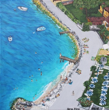 Malerei mit dem Titel "Garda / Lago di Gar…" von Alena Drisner, Original-Kunstwerk, Acryl