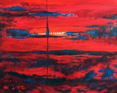 Malarstwo zatytułowany „The sea desert” autorstwa Alena Elina, Oryginalna praca, Olej Zamontowany na Karton