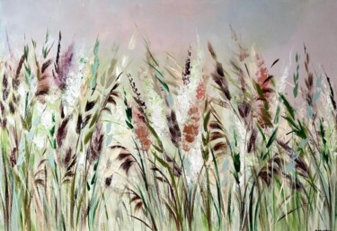 Painting titled "Field" by Alena Kalevich, Original Artwork, Acrylic
