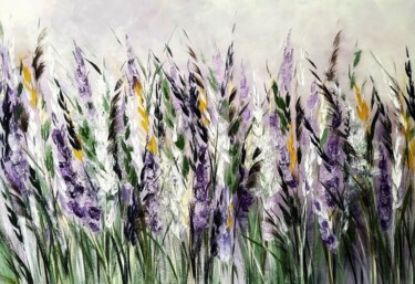 Painting titled "Summer field" by Alena Kalevich, Original Artwork, Acrylic
