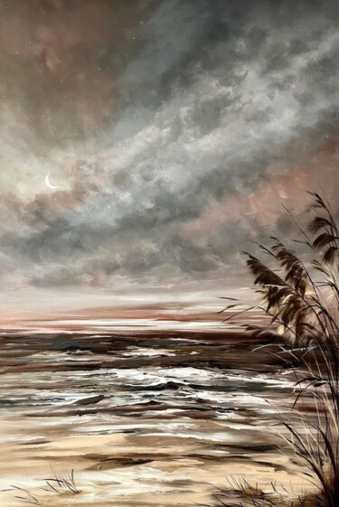 Pintura intitulada "Seascape" por Alena Kalevich, Obras de arte originais, Acrílico