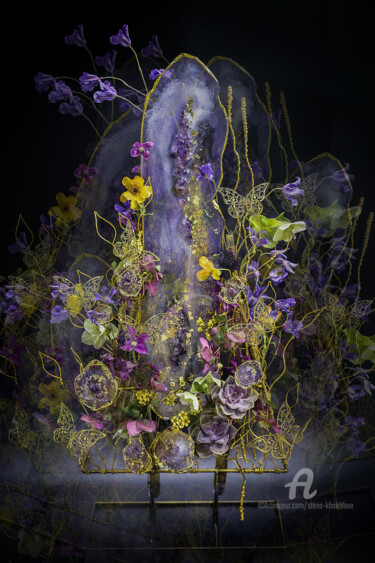Fotografía titulada "Purple stone mounta…" por Alena Khokhlova, Obra de arte original, Fotografía digital