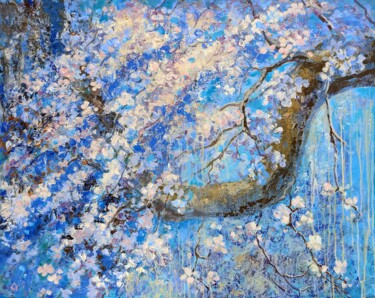 Malerei mit dem Titel "Melody of blue" von Alena Masterkova, Original-Kunstwerk, Acryl