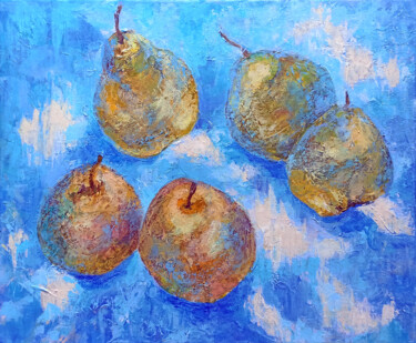 Pittura intitolato "Pears" da Alena Masterkova, Opera d'arte originale, Acrilico Montato su Telaio per barella in legno