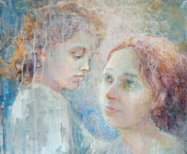 Картина под названием "Joy will conquer sa…" - Alena Masterkova, Подлинное произведение искусства, Акрил Установлен на Дерев…