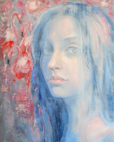 Painting titled "Elusiveness of the…" by Alena Masterkova, Original Artwork, Oil Mounted on Wood Stretcher frame