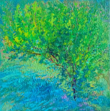 Malarstwo zatytułowany „Mantis Tree” autorstwa Alena Masterkova, Oryginalna praca, Olej Zamontowany na Drewniana rama noszy
