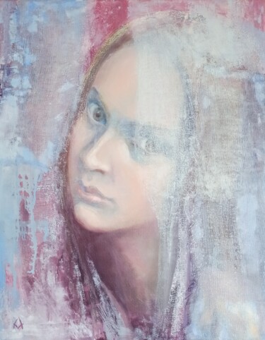 Картина под названием "Thousand Questions" - Alena Masterkova, Подлинное произведение искусства, Масло Установлен на Деревян…