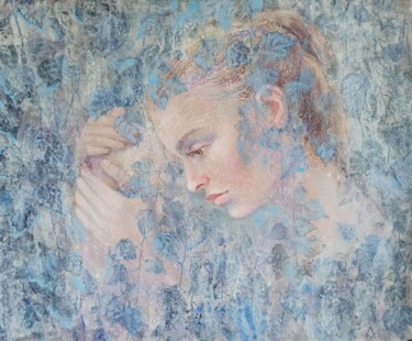 Schilderij getiteld "Birch" door Alena Masterkova, Origineel Kunstwerk, Acryl