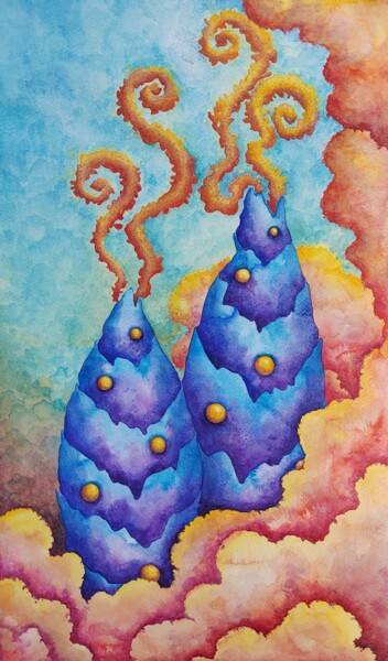 Painting titled "Boundaries of One's…" by Alena Masyutina, Original Artwork, Watercolor