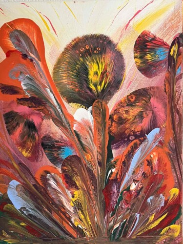 Pintura titulada "Wild Flowers" por Alena Pa, Obra de arte original, Acrílico Montado en Bastidor de camilla de madera