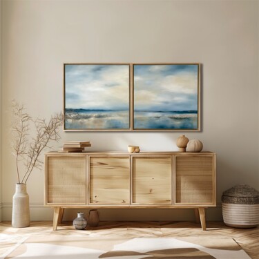 Картина под названием "THE NORTH BEACH, fr…" - Alena Post, Подлинное произведение искусства, Масло Установлен на Деревянная…
