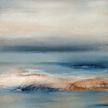 Painting titled "Abstract seascape,…" by Alena Post, Original Artwork, Oil