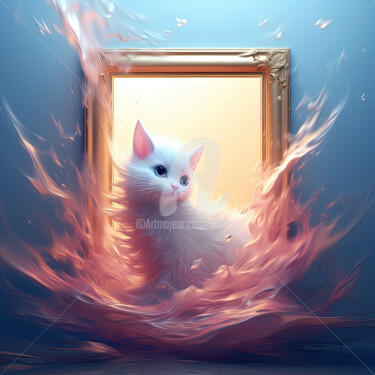 Arte digital titulada "Kitten" por Alena Ps, Obra de arte original, Collages digitales
