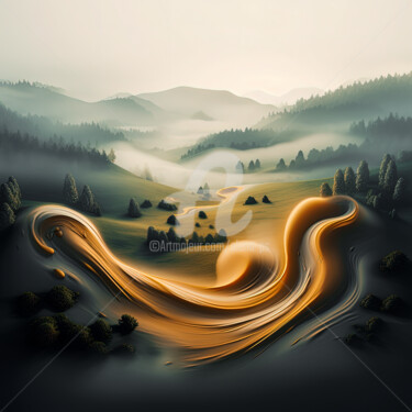Arts numériques intitulée "Fog" par Alena Ps, Œuvre d'art originale, Peinture numérique