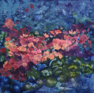 Картина под названием "Blooming love" - Alena Reit, Подлинное произведение искусства, Масло Установлен на Деревянная рама дл…