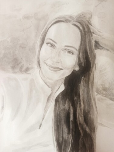 Картина под названием "портрет Инны" - Алëна Сергейчик (Alyonetta), Подлинное произведение искусства, Чернила