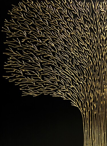 Картина под названием "Золотое дерево" - Алена Соболевская, Подлинное произведение искусства, Акрил