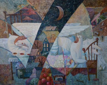 Pintura intitulada "Short night" por Alena Sycheva, Obras de arte originais, Óleo
