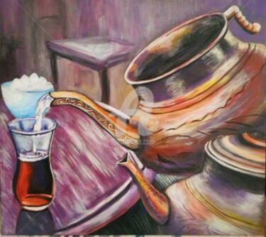 Картина под названием "турецкий чай" - Alena Unlu, Подлинное произведение искусства, Акрил