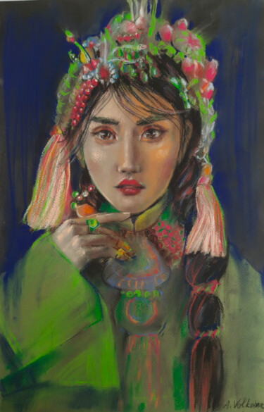 Disegno intitolato "tradition" da Alena Volkava, Opera d'arte originale, Pastello