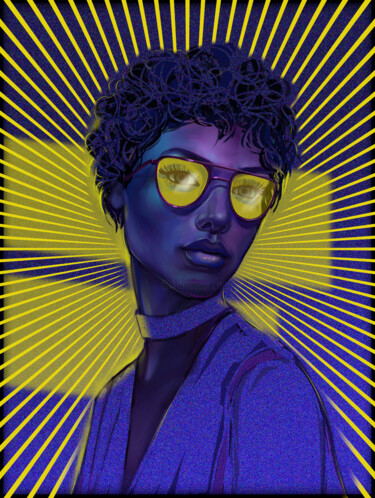 Arts numériques intitulée "Purple" par Alena Volkava, Œuvre d'art originale, Travail numérique 2D