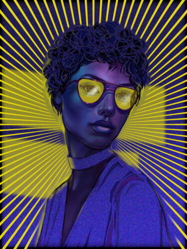 Arte digital titulada "Purple" por Alena Volkava, Obra de arte original, Trabajo Digital 2D