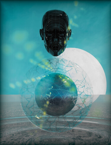 Digitale Kunst mit dem Titel "Future" von Alena Volkava, Original-Kunstwerk, 3D Modellierung