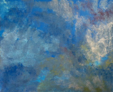 Painting titled "BLUE SKY acrylic pa…" by Alena Alexeeva, Original Artwork, Acrylic