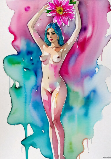 数字艺术 标题为“Ethereal Dancers in…” 由Alen Brown, 原创艺术品, 数字油画